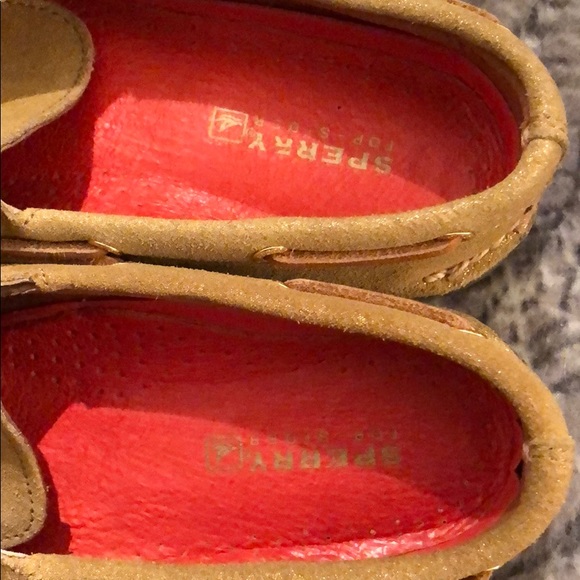👀RARE sold out gold sparkle suede sperry a/o🔥8🔥 - Picture 3 of 7